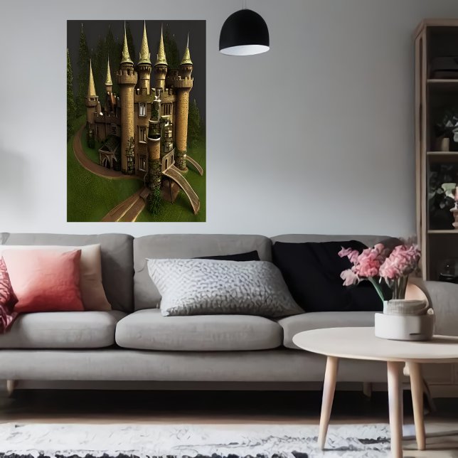 Castillo de Guay en el bosque | Poster de arte de  (Subido por el creador)