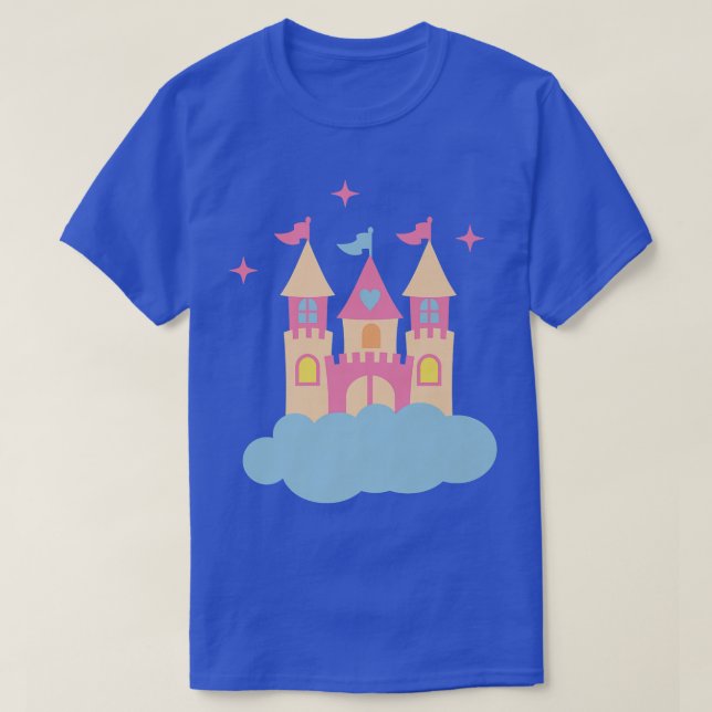 Castillo de hadas para camisetas de niñas (Diseño del anverso)