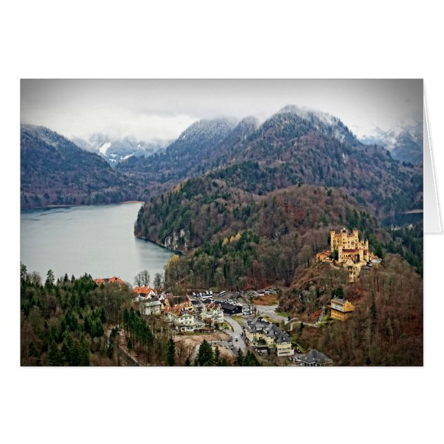 Castillo de Hohenschwangau - Schwangau, tarjeta de (Anverso (Horizontal))