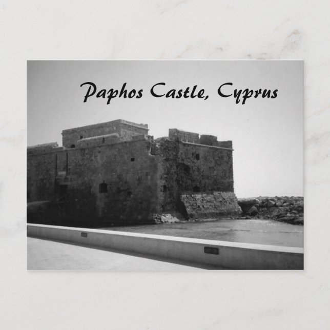 Castillo de Paphos, postal de Chipre (Anverso)