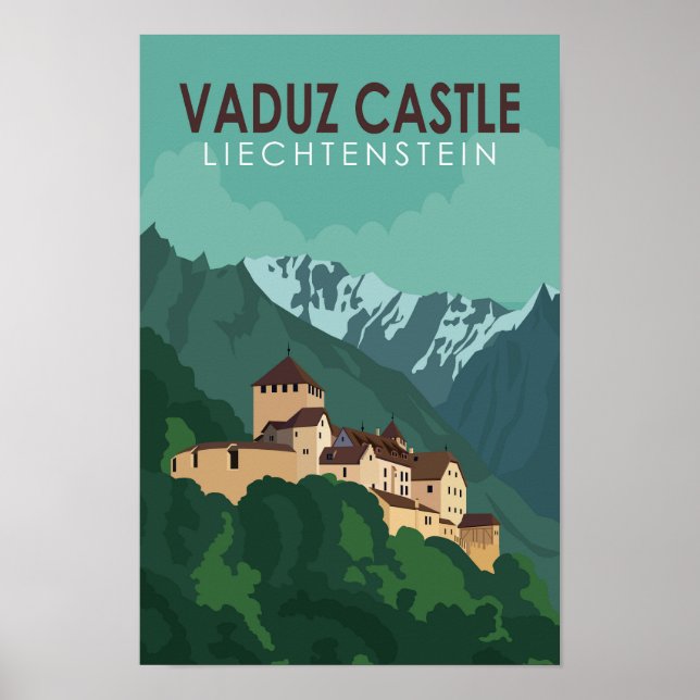 Castillo de Vaduz Liechtenstein Viaje Arte de époc (Frente)