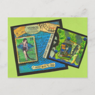 Castillo de Venecia cerca de la postal del mar