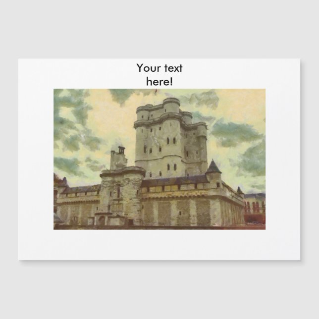 Castillo de Vincennes, pintura de París (Anverso)