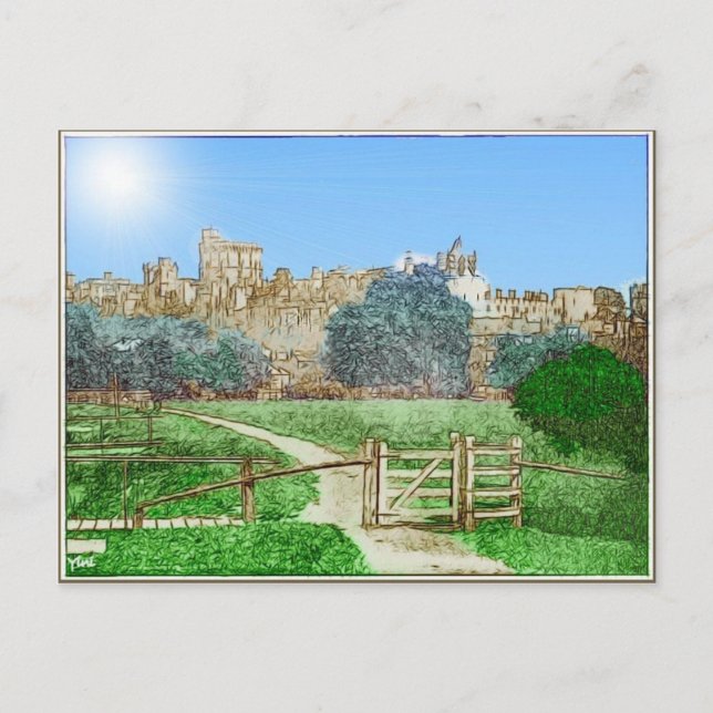 Castillo de Windsor, postal de 1891 (Anverso)