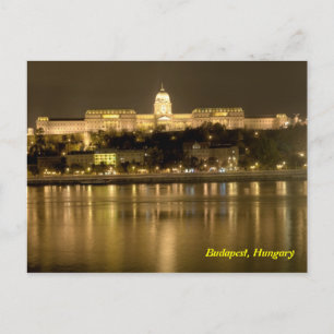 castillo del buda en postal de Budapest, Hungría