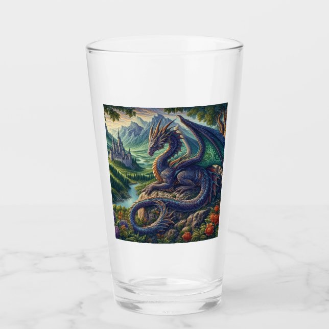 Castillo Dragón medieval colorido (Anverso)