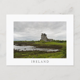 Castillo Dunguaire, postal de texto blanco de Irla