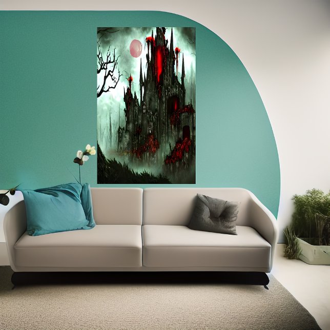 Castillo en el bosque de horror | Poster de arte d (Subido por el creador)