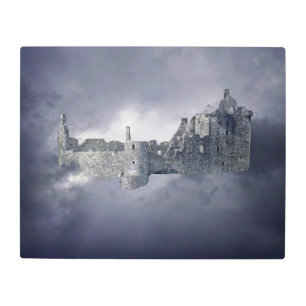 Castillo en el cielo del arte de la muralla Metali