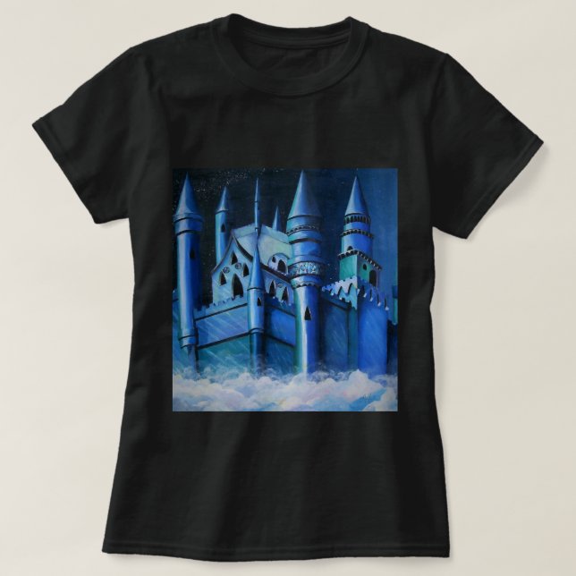 Castillo en la camiseta del cielo (Diseño del anverso)