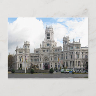 Castillo en postal de Madrid, España