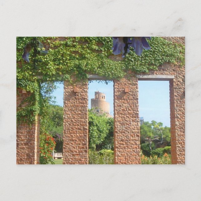 Castillo espiral de Okinawa - postal (Anverso)