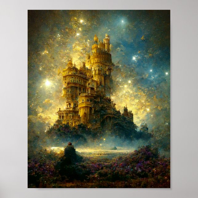 Castillo etéreo 9 Poster de arte de fantasía (Frente)