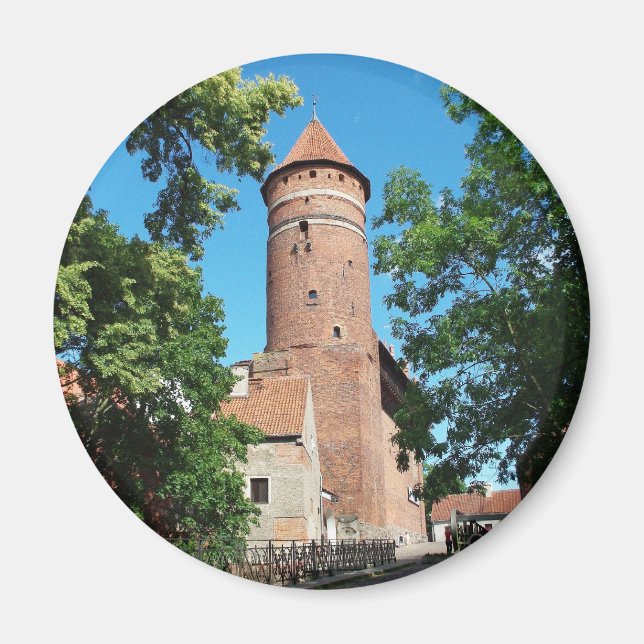 Castillo gótico medieval de Olsztyn II - imán (Frente)