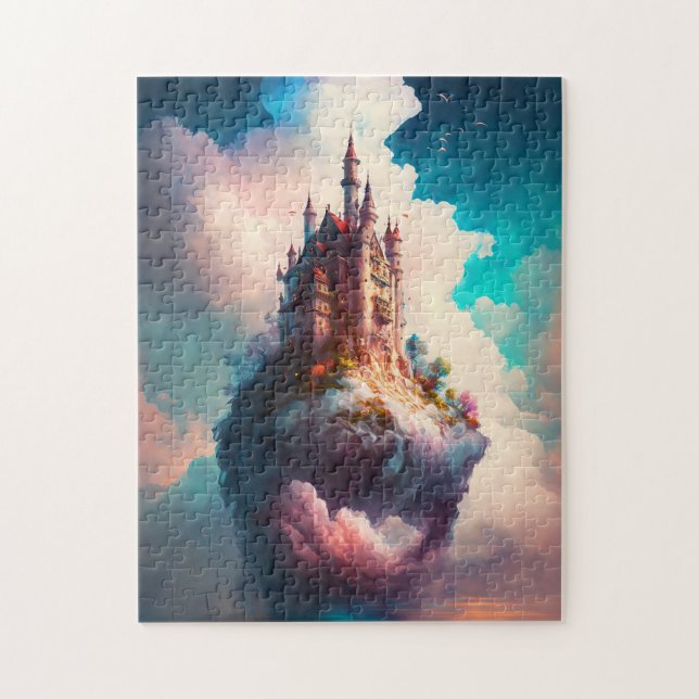 Castillo Nubes Sky Fantasy Art Jigsaw Puzzle (Vertical)