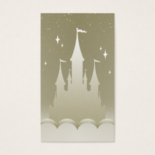 Castillo soñador de plata en el cielo estrellado