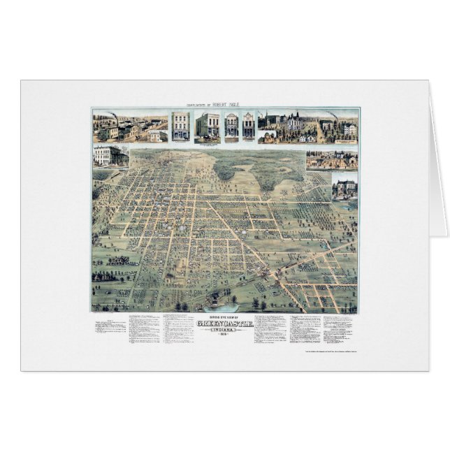 Castillo verde, EN el mapa panorámico - 1886 (Anverso (Horizontal))