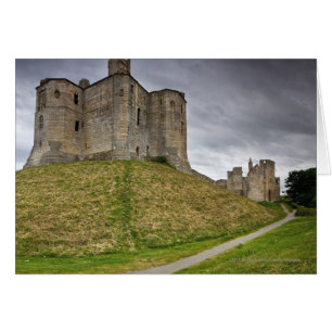 Castillo Warkworth en Northumberland, Inglaterra