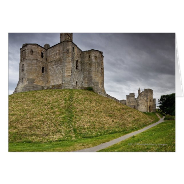 Castillo Warkworth en Northumberland, Inglaterra (Anverso (Horizontal))