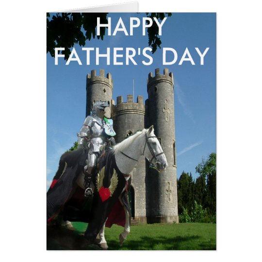 Castillo y caballero - el DÍA de Blaise de PADRE Tarjeta De Felicitación