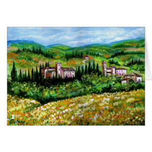 CASTILLOS EN PAISAJE DE CHIANTI, CAMPOS DE FLORES