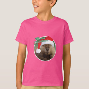 castor de navidades - Camiseta básica para niños