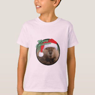 castor de navidades - Camiseta básica para niños