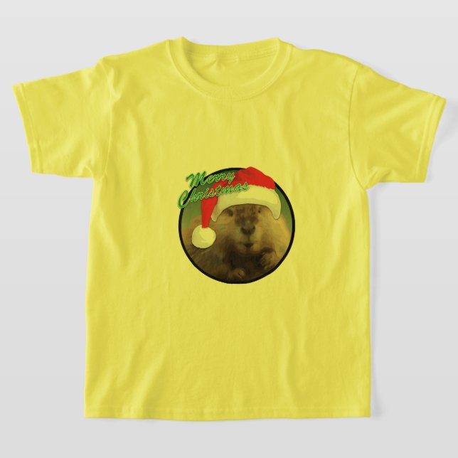 castor de navidades - Camiseta básica para niños (Distribución)