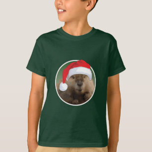 castor de navidades - Camiseta básica para niños
