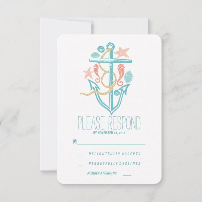 Casual beach Wedding RSVP (Anverso)