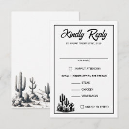 Casual Cactus Food Chozas RSVP Card