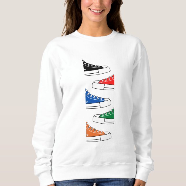 Casual Colorful Sneakers Camisas sudaderas (Anverso)