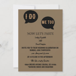 Casual de palabras de invitación a bodas