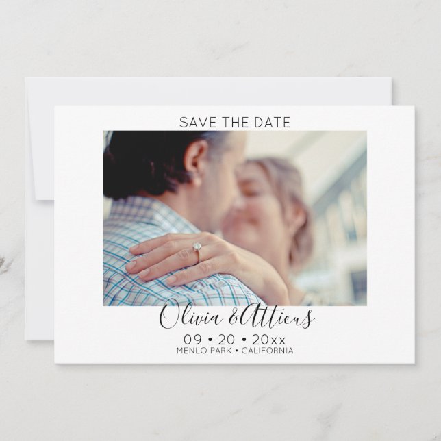 Casual Elegance Photo Save the Date (Anverso)