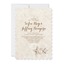Casual elegante invitación a bodas en la playa