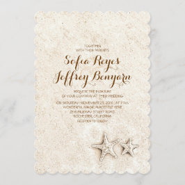 Casual elegante invitación a bodas en la playa