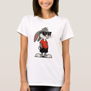 Casual Guay Bunny en camiseta roja