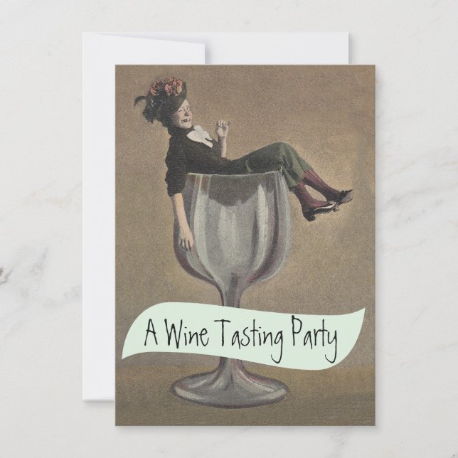 Casual Lady Wine Vidal invitaciones a la fiesta de (Anverso)