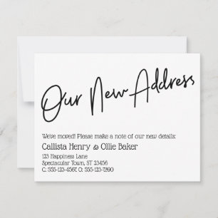 Casual Nuestra Nueva Dirección Invitación Blanca N