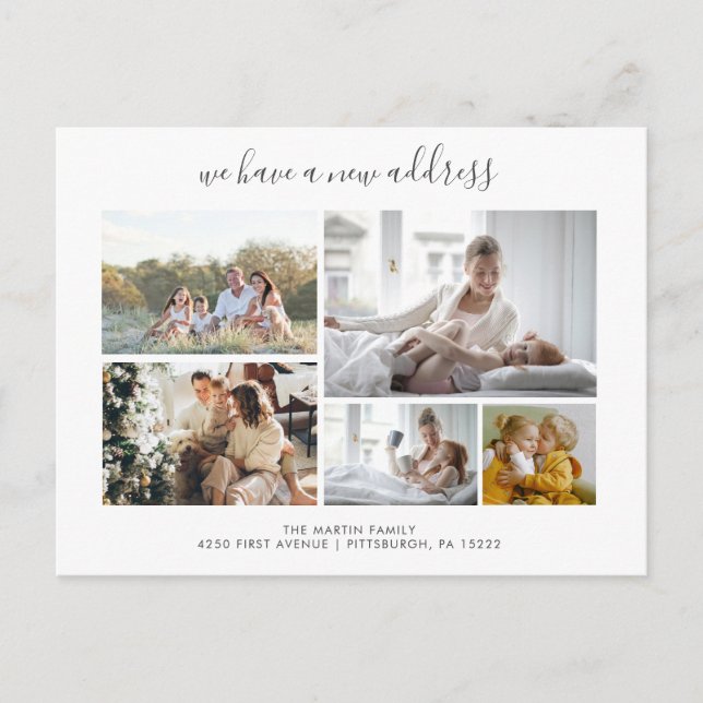 Casual Script | 5 Fotos Invitación móvil (Anverso)