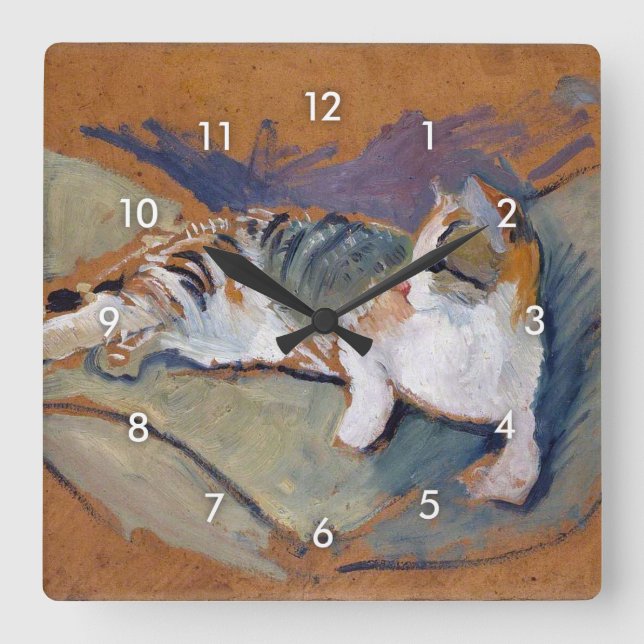 Cat. Agosto Reloj de pared de la plaza de Macke (Anverso)