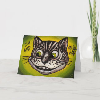 CAT Alicia de CHESHIRE en tarjeta de nota del país