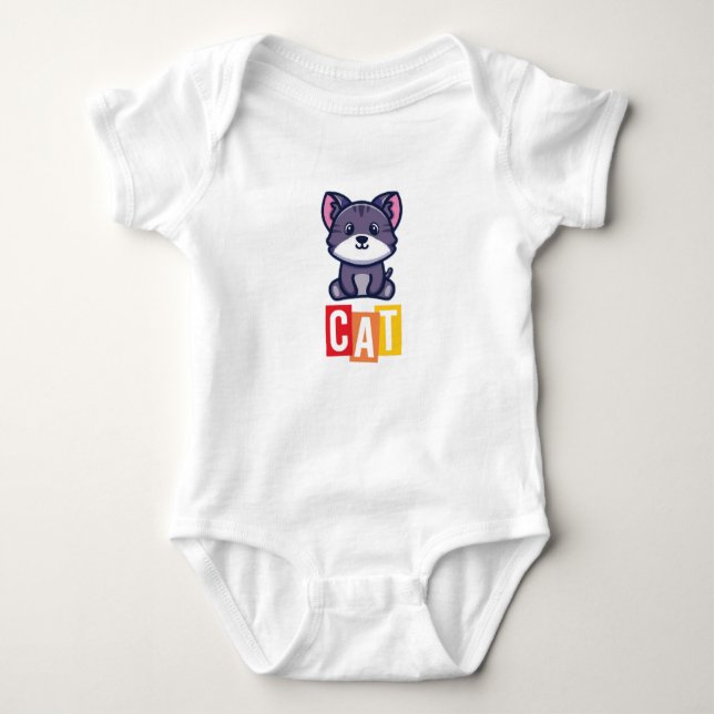 Cat Baby Jersey Bodysuit (Anverso)