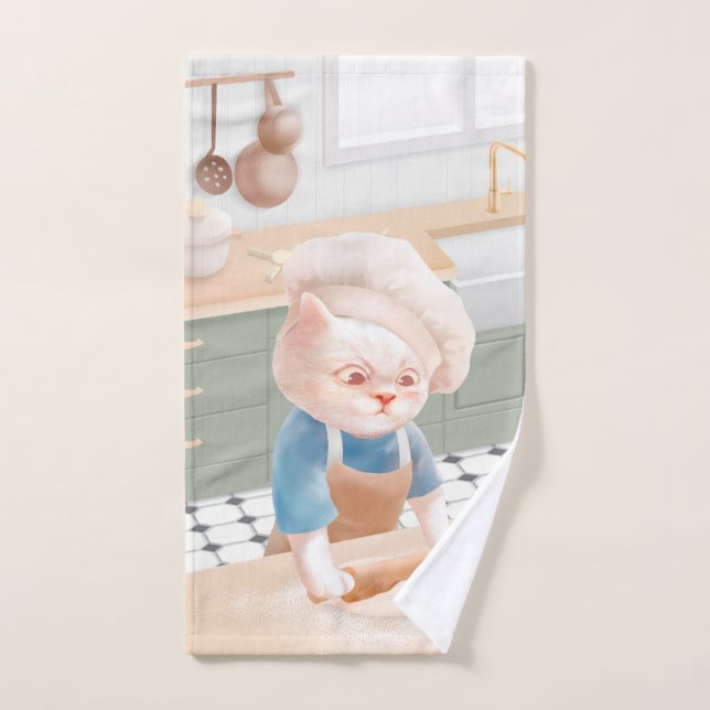 Cat Baker Baby - Acogedor Kneading (Toalla de mano)