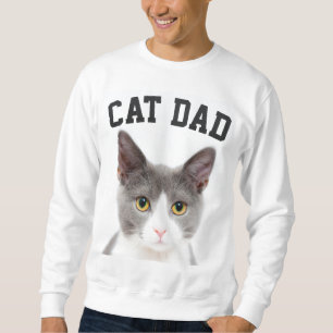 CAT Camisetas de DAD masculinas, GATO GRIS y BLANC