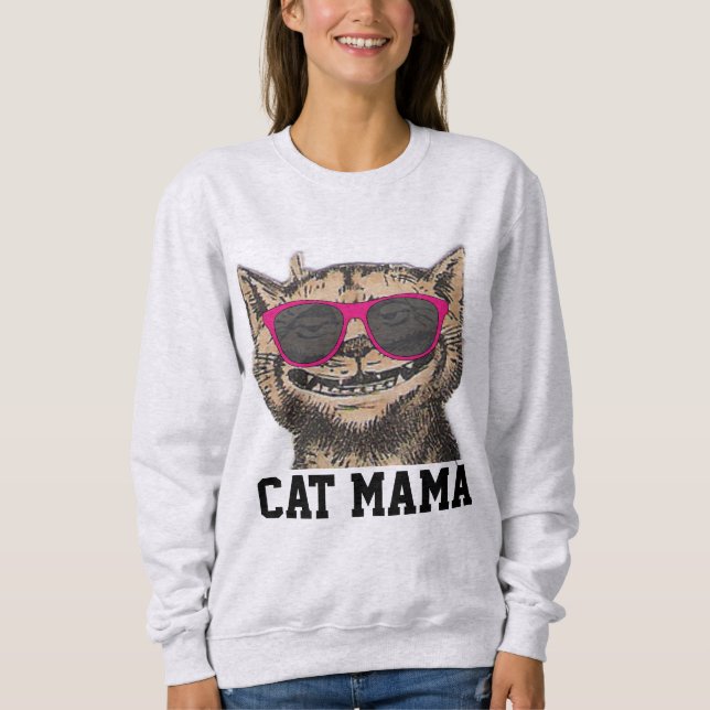 CAT Camisetas MOM, gafas de sol GATO gracioso (Anverso)