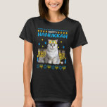 Cat Chanukah Jewish Ugly Hanukkah Sweater Pajama<br><div class="desc">Gato Chanukah Judío Feo Hanukkah Sweater Pajama 1</div>