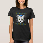 Cat Chanukah Jewish Ugly Hanukkah Sweater Pajama<br><div class="desc">El gato Chanukah judío Feo Hanukkah Sweater Pajama.</div>