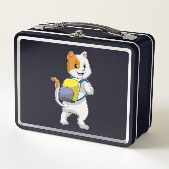 Cat como excursionista con mochila (Anverso)