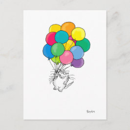 CAT CON postal de BALLOONS por Sandra Boynton